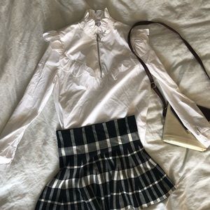 White Ruffled Blouse